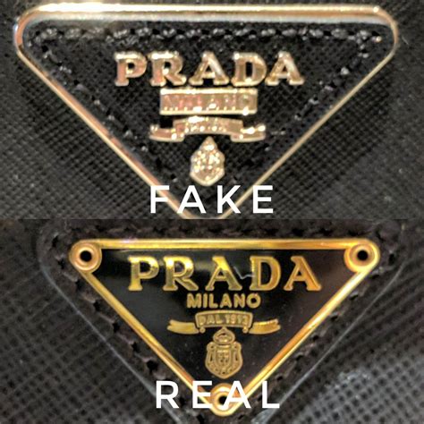 how can you tell real prada from fake|authentic prada logo.